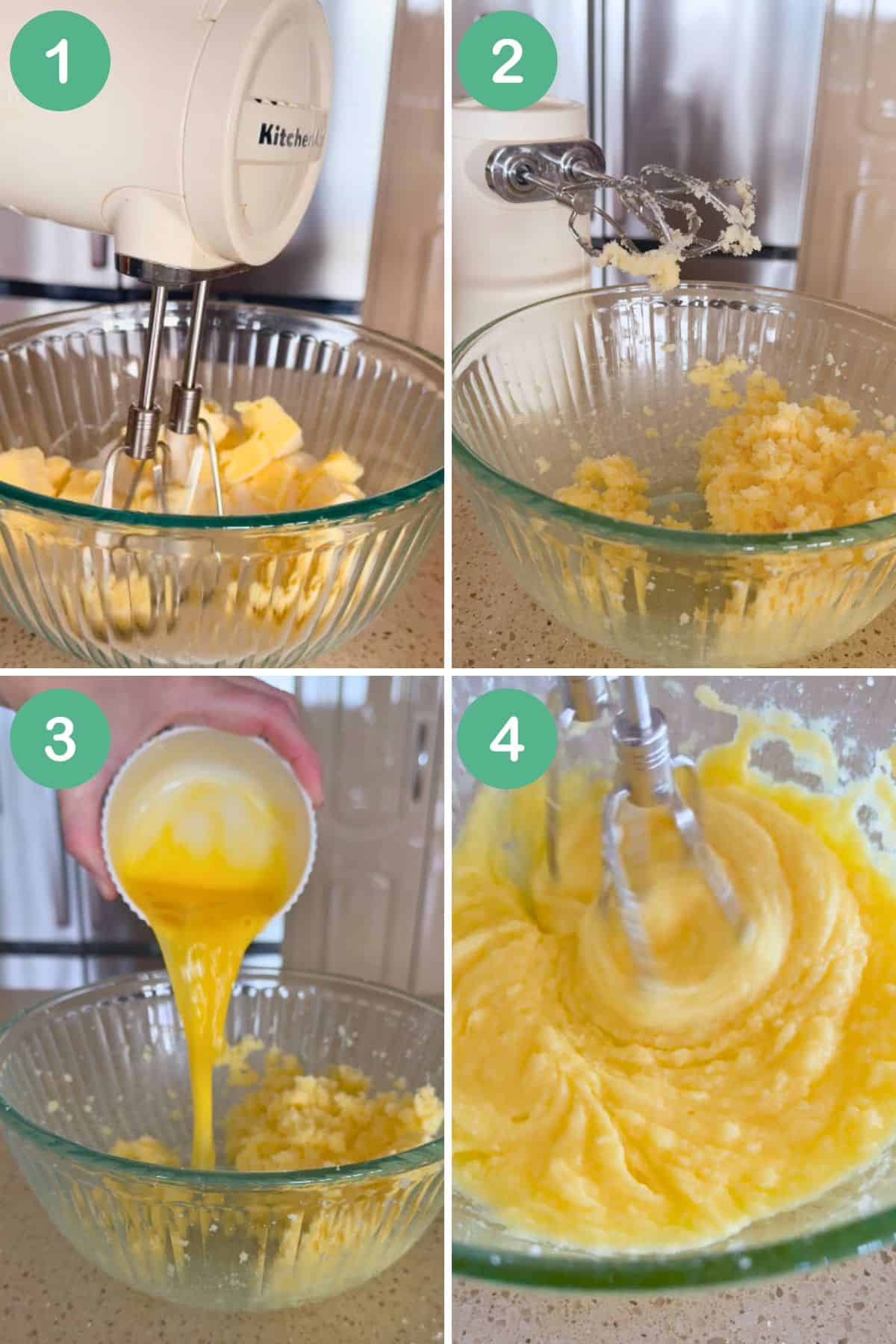 Collage 1 of steps to make Smartie Cookies.