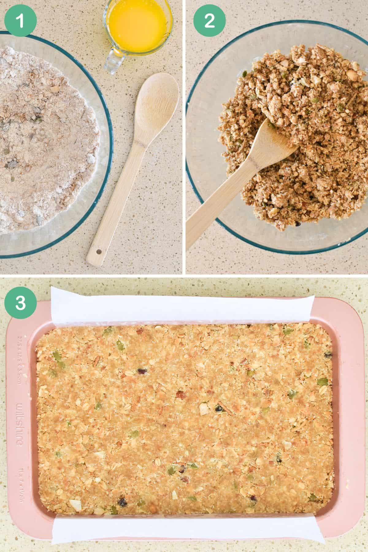How to make muesli slice.