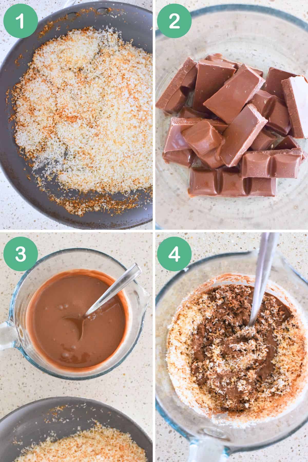 How to make Coconut Roughs - collage 1.