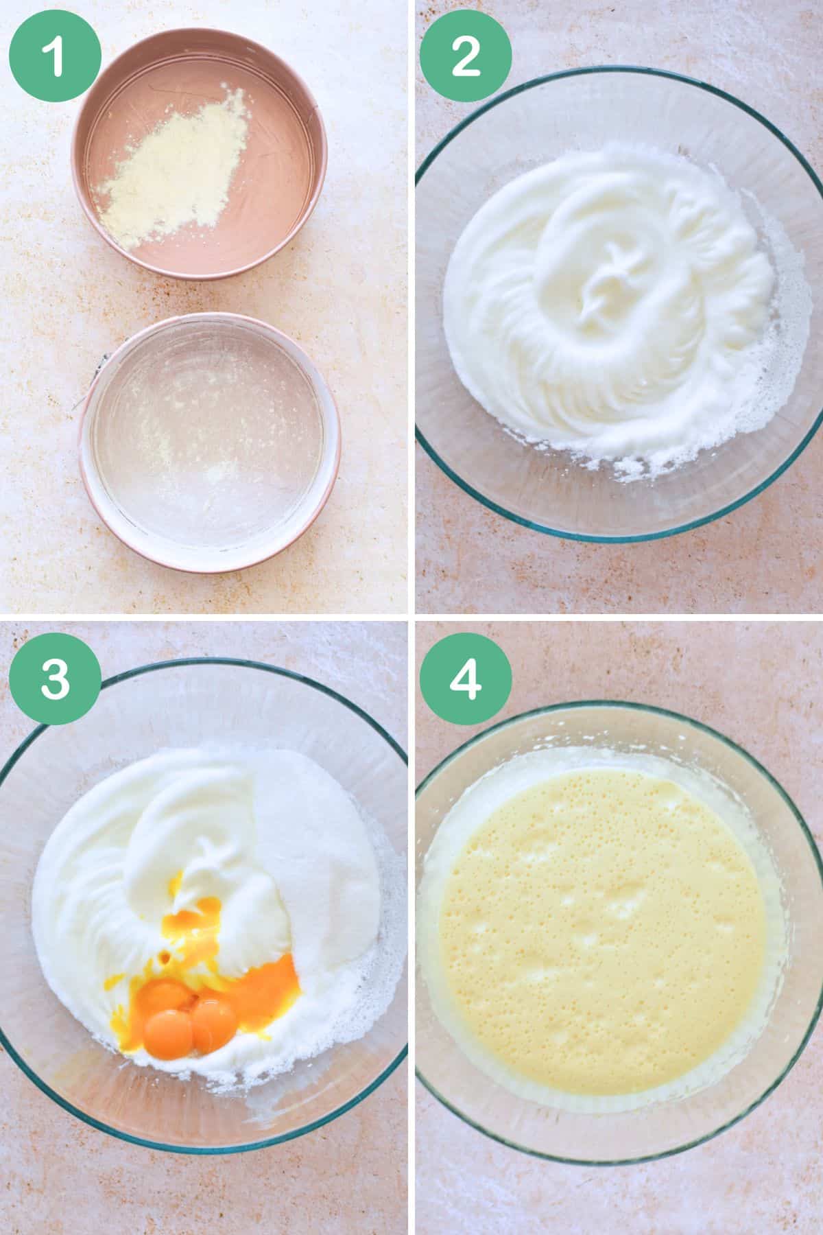 How to make Passionfruit Sponge Cake collage 1.
