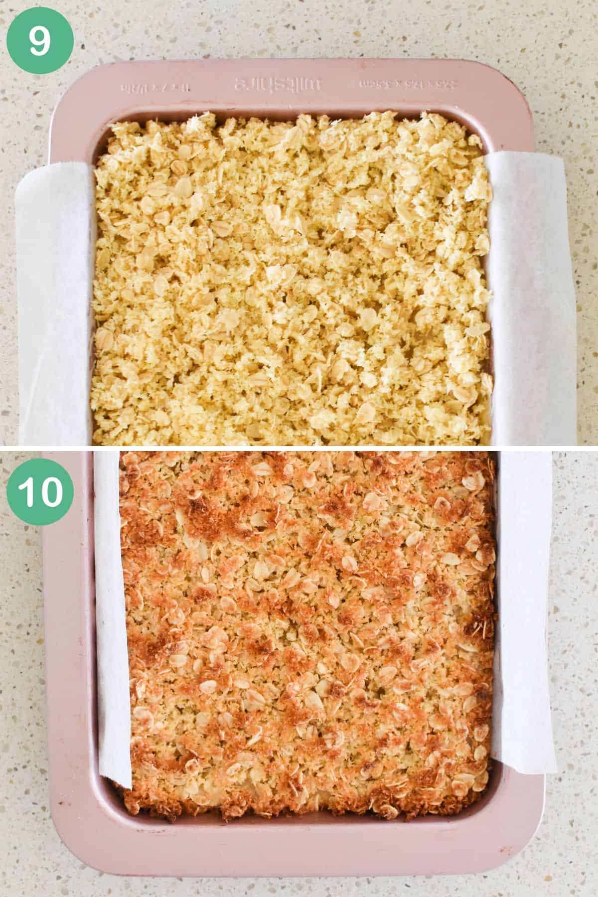 Making caramel oat slice - collage 3.