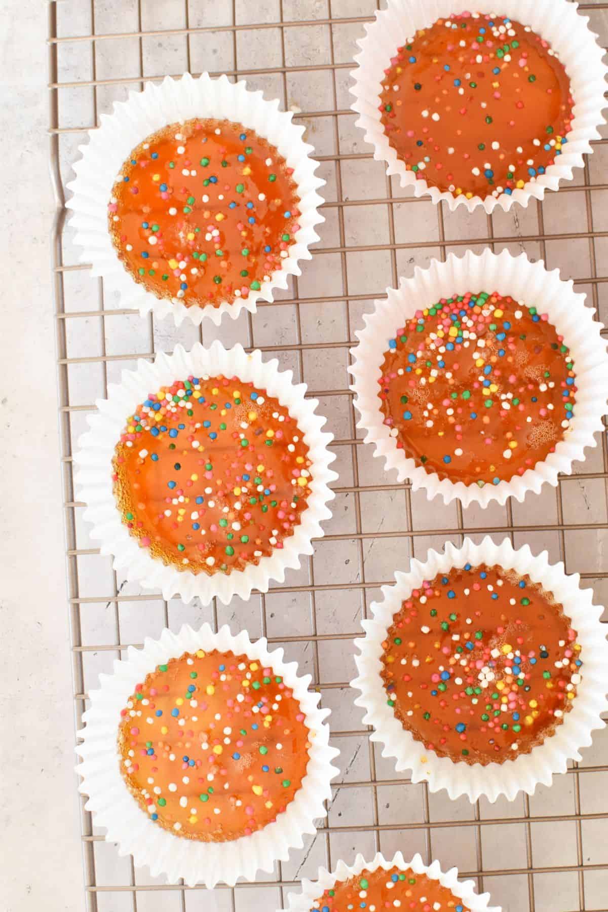 Toffees on cooling tray.