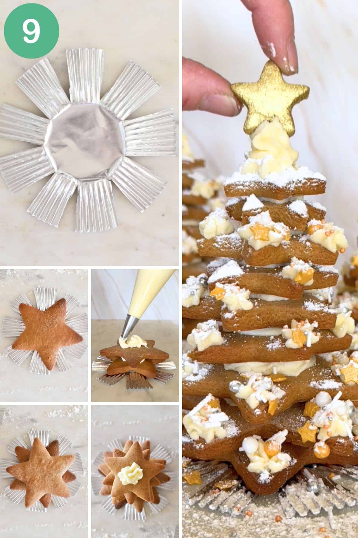 Assembling Gingerbread Christmas Tree.