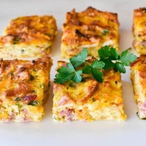 Savoury Slice on plate.