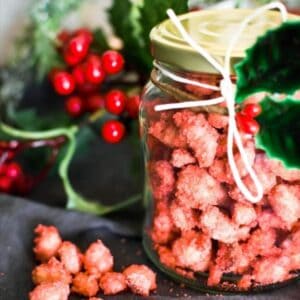 Sugar coated peanuts.