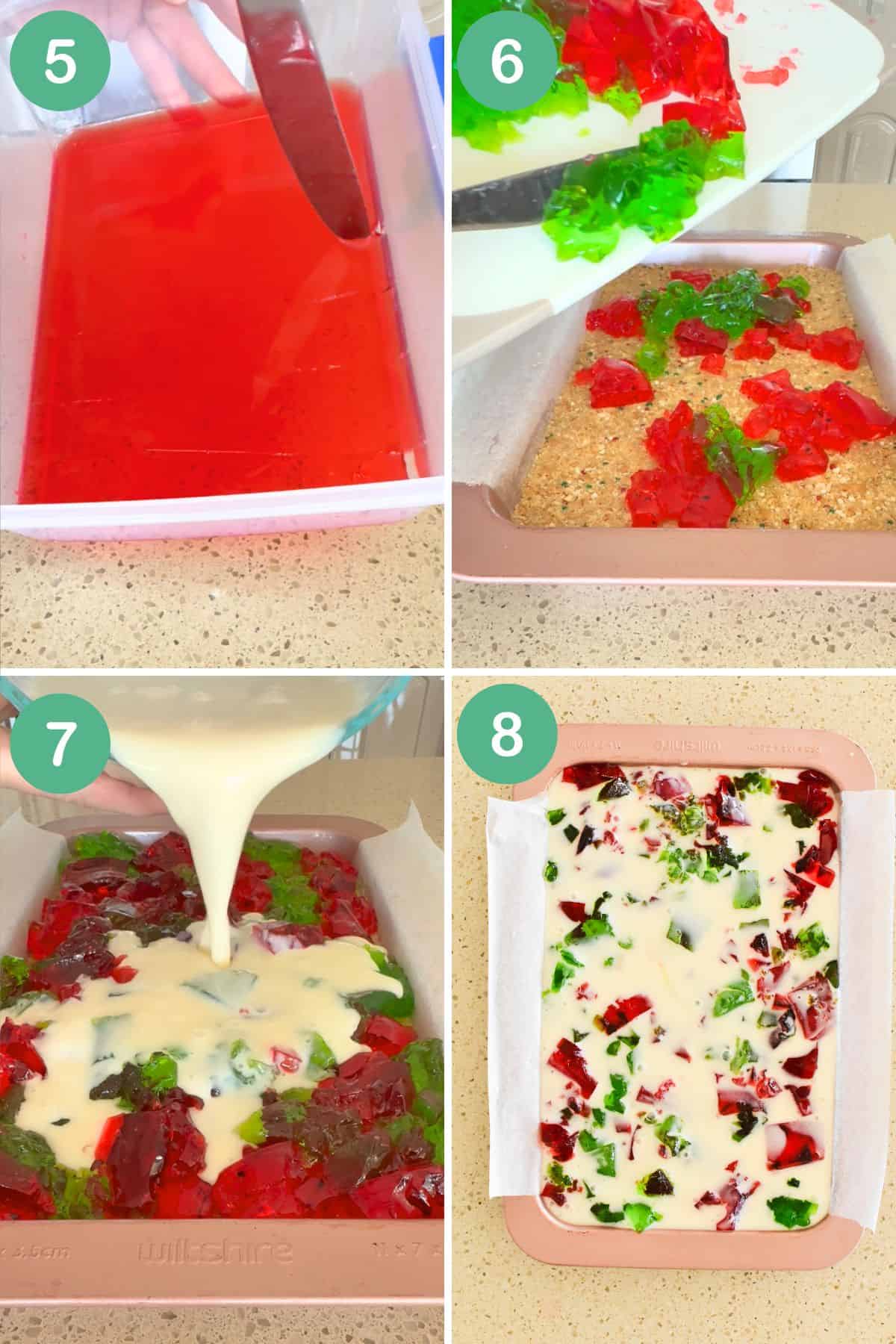 Making Christmas Jelly Slice - collage 2.