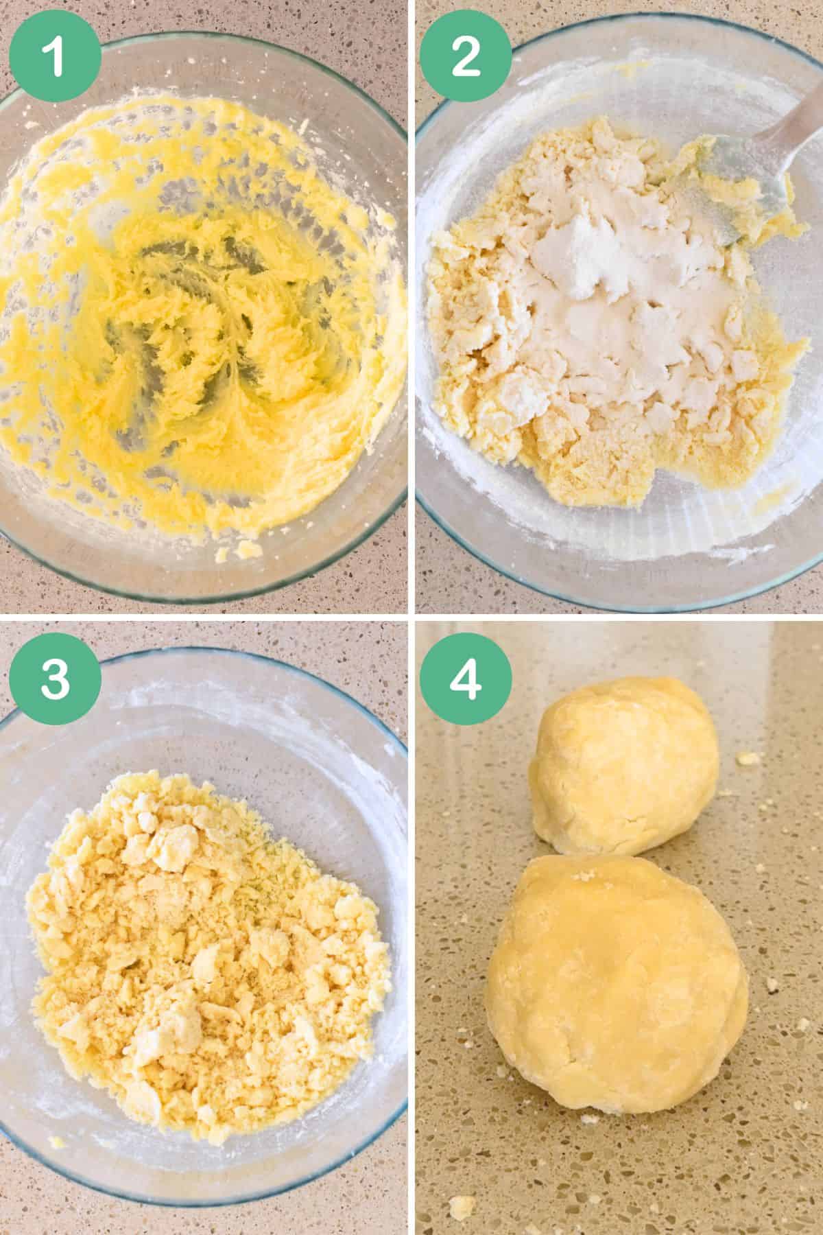 Making Scottish Shortbread rounds.