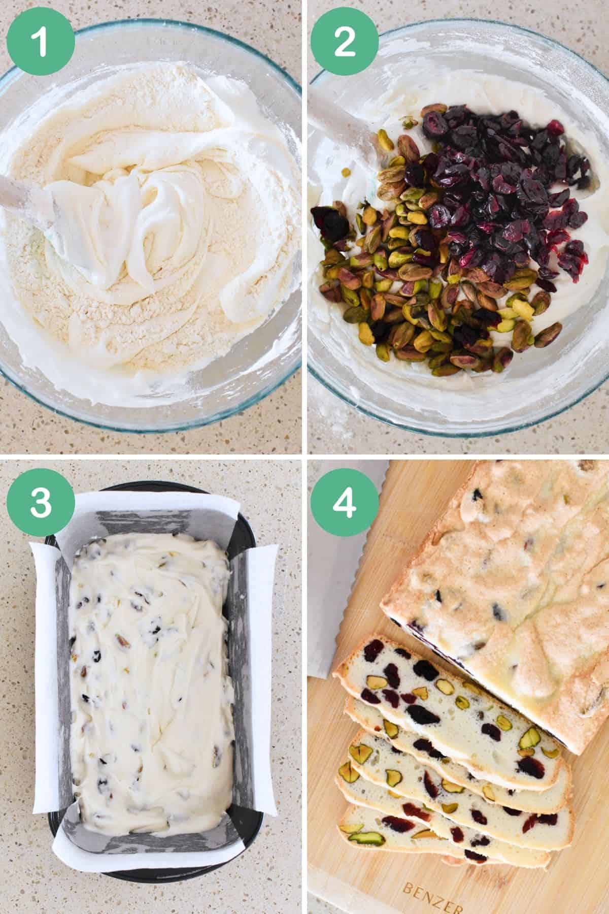 Collage to make Christmas Biscotti.