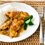 Curried Mango Chicken on plate.