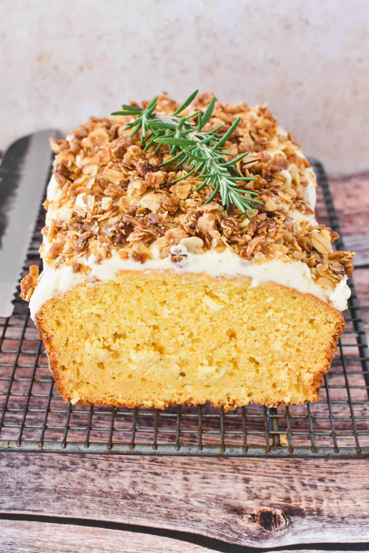 Anzac Cake on cooling tray.