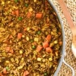 Curried Mince in pan.