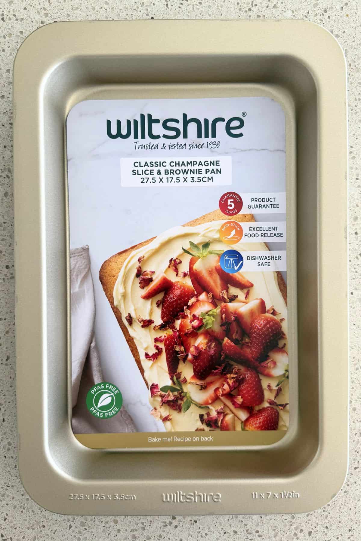 Standard Australian slice tin