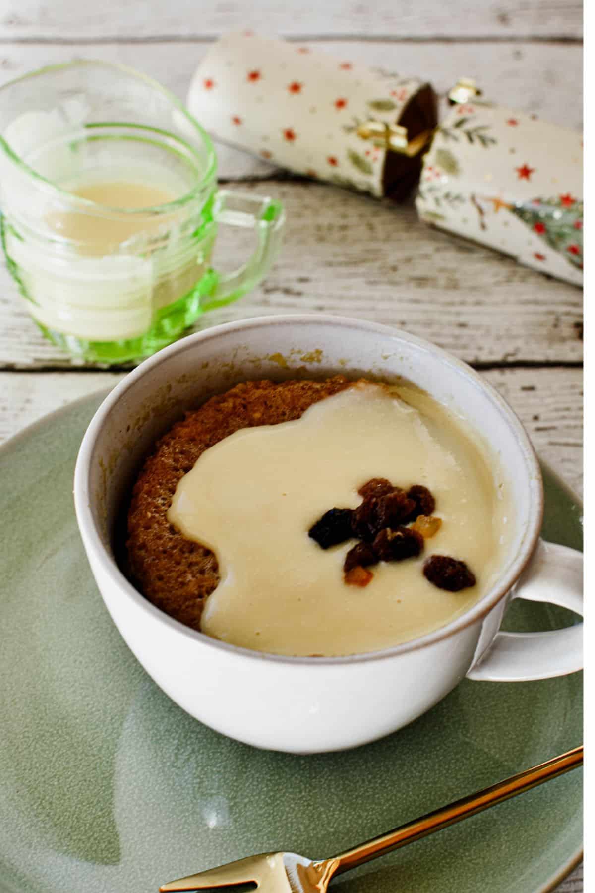 Yulefest pudding in a mug.