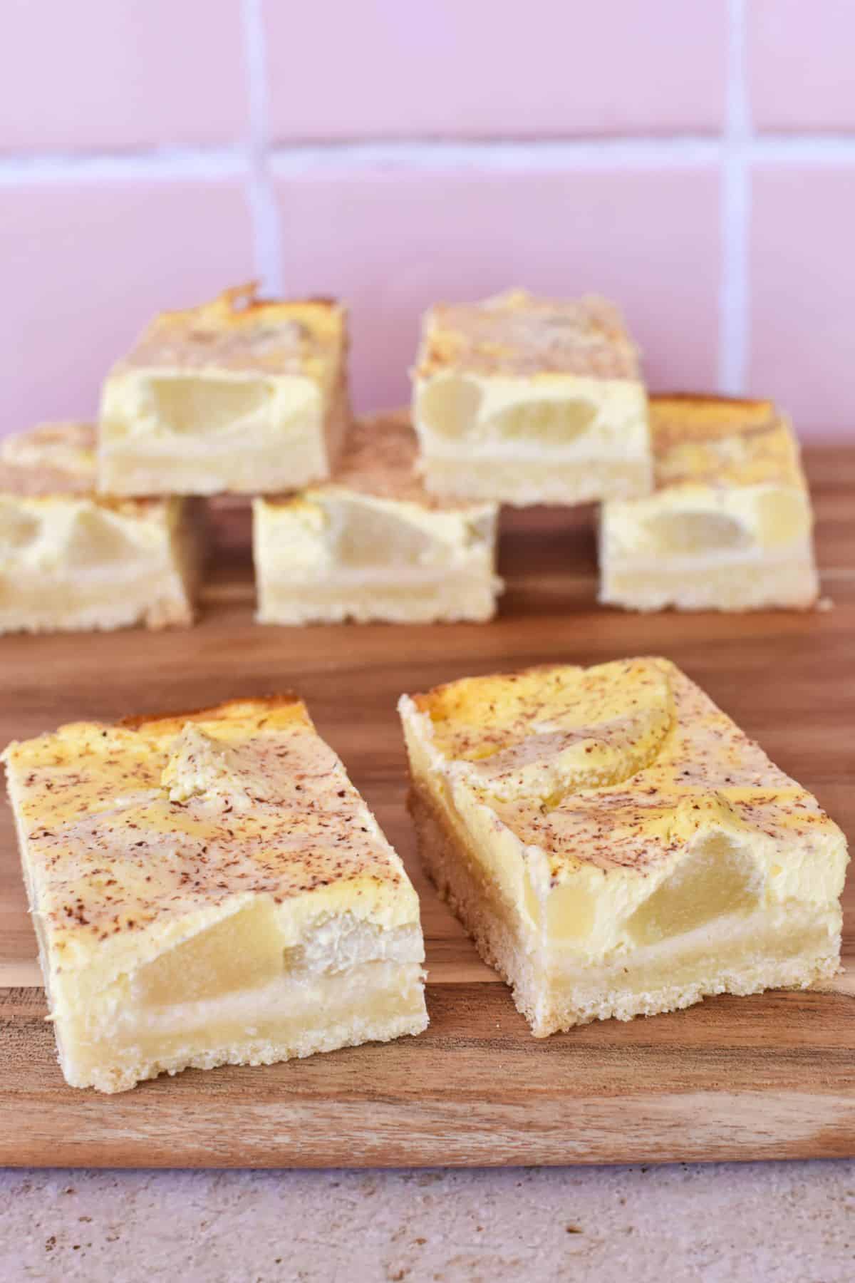 Apple and Sour Cream Slice.